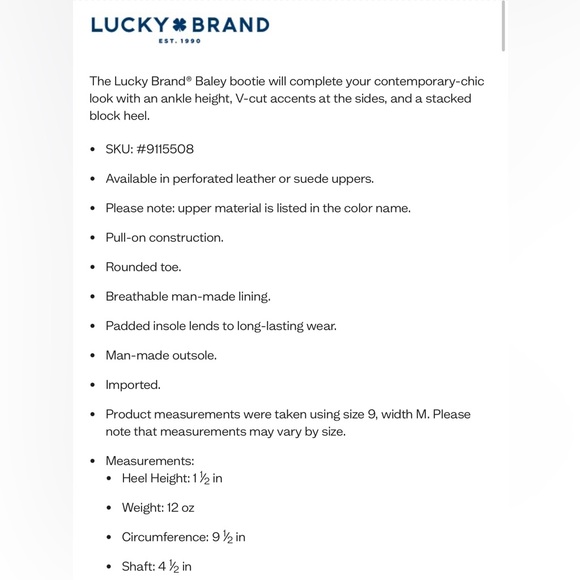 Lucky Brand Baley Black Booties Women’s Size 9.5 - Picture 10 of 10